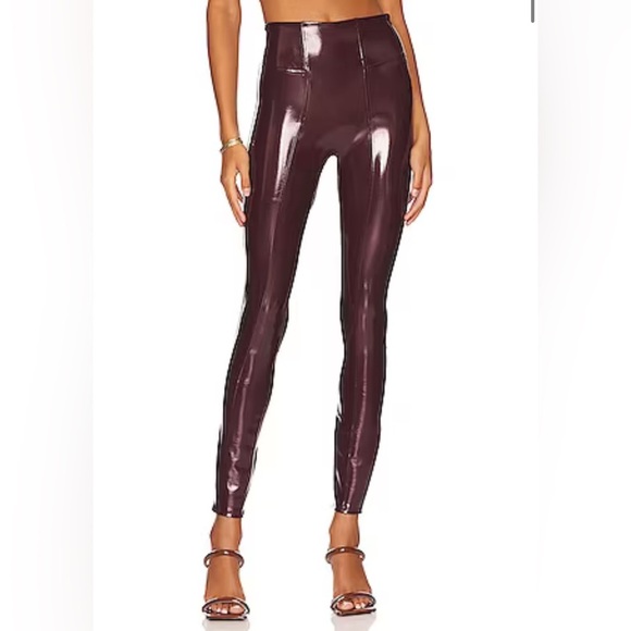 NEW SPANX - TALL length SPANXshape™ Faux Leather Patent Leggings - Picture 2 of 10